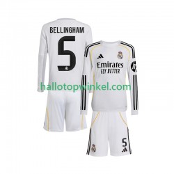 Real Madrid Voetbalshirt Jude Bellingham 5 Kleuters/Kids Thuis Tenue 2025-2026 Lange Mouw