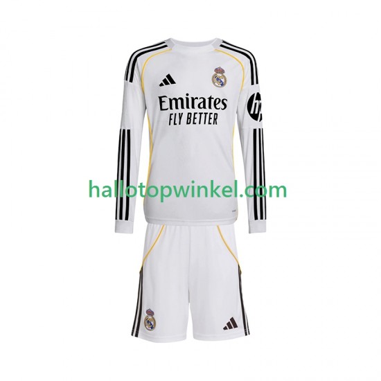 Real Madrid Voetbalshirt Kleuters/Kids Thuis Tenue 2025-2026 Lange Mouw