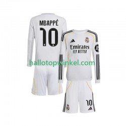 Real Madrid Voetbalshirt Mbappé Kylian 10 Kleuters/Kids Thuis Tenue 2025-2026 Lange Mouw