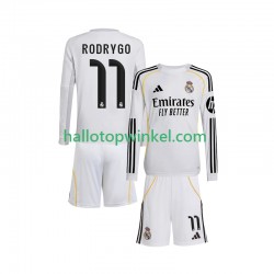 Real Madrid Voetbalshirt Rodrygo 11 Kleuters/Kids Thuis Tenue 2025-2026 Lange Mouw