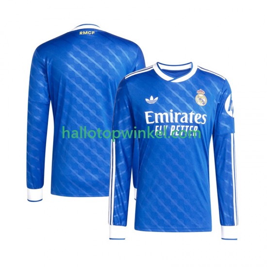 Real Madrid Voetbalshirt Heren Derde Tenue 2025-2026 Lange Mouw