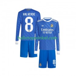 Real Madrid Voetbalshirt Valverde 8 Kleuters/Kids Derde Tenue 2025-2026 Lange Mouw