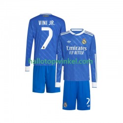 Real Madrid Voetbalshirt Vinicius Junior 7 Kleuters/Kids Derde Tenue 2025-2026 Lange Mouw