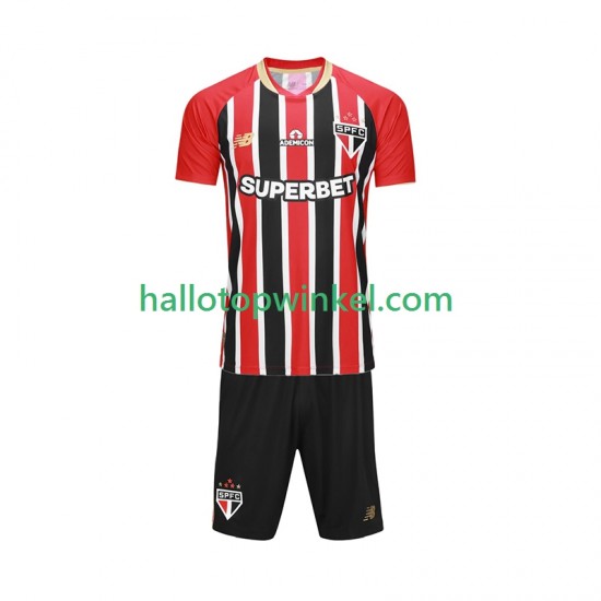 Sao Paulo Voetbalshirt Kleuters/Kids Uit Tenue 2025-2026 Korte Mouw
