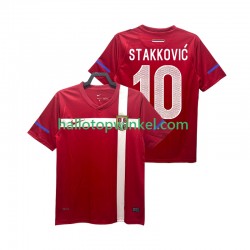 Servië Voetbalshirt STAKKOVIC 10 Retro Heren Thuis Tenue 2010 Korte Mouw