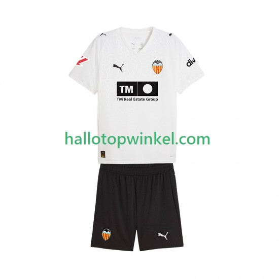 Valencia CF Voetbalshirt Kleuters/Kids Thuis Tenue 2025-2026 Korte Mouw