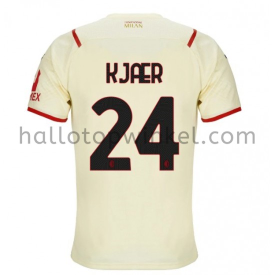 AC Milan Voetbalshirt Simon Kjaer 24 Uit Tenue 2021-2022 Korte Mouw