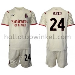 AC Milan Voetbalshirt Simon Kjaer 24 Kleuters/Kids Uit Tenue 2021-2022 Korte Mouw