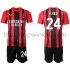 AC Milan Voetbalshirt Simon Kjaer 24 Kleuters/Kids Thuis Tenue 2021-2022 Korte Mouw