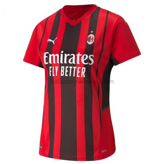 AC Milan Voetbalshirt Dames Thuis Tenue 2021-2022 Korte Mouw
