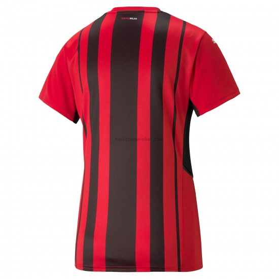 AC Milan Voetbalshirt Dames Thuis Tenue 2021-2022 Korte Mouw