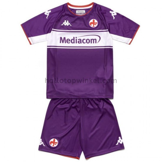 ACF Fiorentina Voetbalshirt Kleuters/Kids Thuis Tenue 2021-2022 Korte Mouw