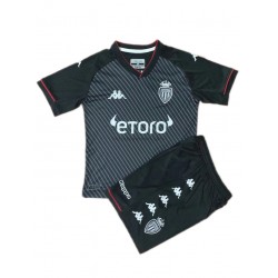 AS Monaco Voetbalshirt Kleuters/Kids Uit Tenue 2021-2022 Korte Mouw
