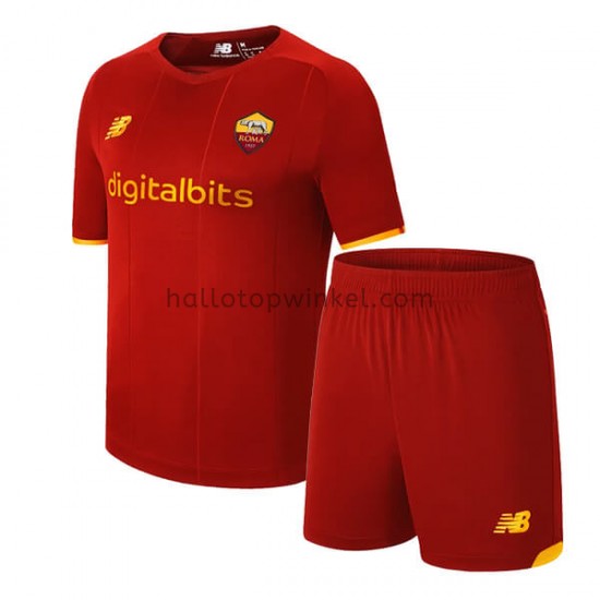 AS Roma Voetbalshirt Kleuters/Kids Thuis Tenue 2021-2022 Korte Mouw