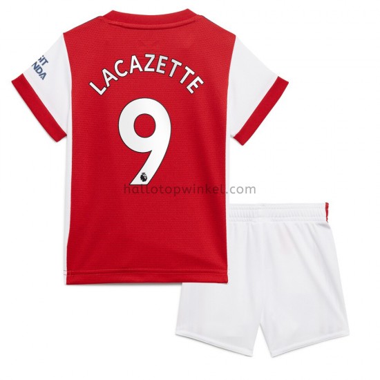 Arsenal Voetbalshirt Alexandre Lacazette 9 Kleuters/Kids Thuis Tenue 2021-2022 Korte Mouw