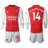Arsenal Voetbalshirt Aubameyang 14 Kleuters/Kids Thuis Tenue 2021-2022 Lange Mouw