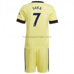 Arsenal Voetbalshirt Bukayo Saka 7 Kleuters/Kids Uit Tenue 2021-2022 Korte Mouw
