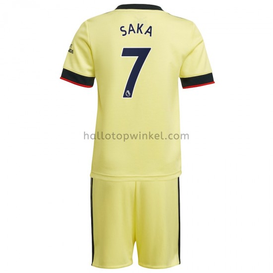 Arsenal Voetbalshirt Bukayo Saka 7 Kleuters/Kids Uit Tenue 2021-2022 Korte Mouw