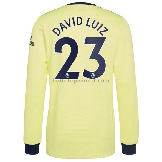 Arsenal Voetbalshirt David Luiz 23 Uit Tenue 2021-2022 Lange Mouw