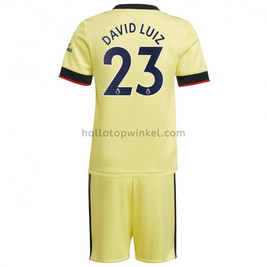 Arsenal Voetbalshirt David Luiz 23 Kleuters/Kids Uit Tenue 2021-2022 Korte Mouw