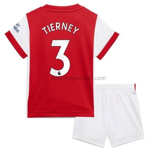 Arsenal Voetbalshirt Kieran Tierney 3 Kleuters/Kids Thuis Tenue 2021-2022 Korte Mouw