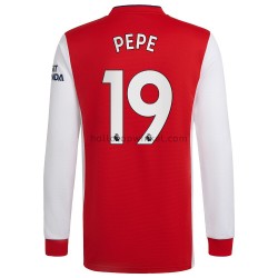 Arsenal Voetbalshirt Nicolas Pepe 19 Thuis Tenue 2021-2022 Lange Mouw