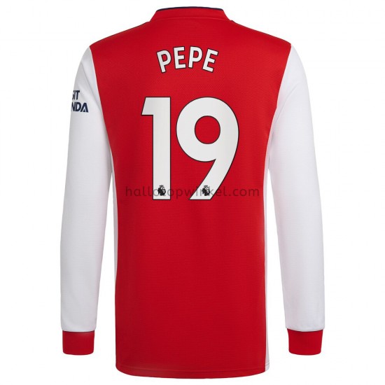 Arsenal Voetbalshirt Nicolas Pepe 19 Thuis Tenue 2021-2022 Lange Mouw