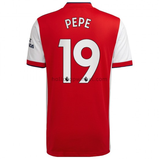 Arsenal Voetbalshirt Nicolas Pepe 19 Thuis Tenue 2021-2022 Korte Mouw