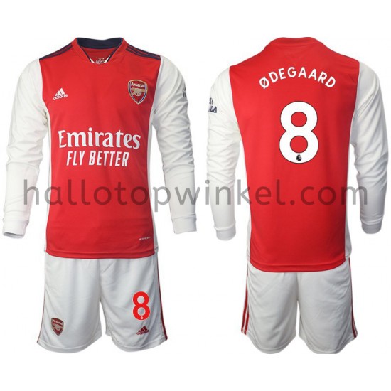 Arsenal Voetbalshirt Odegaard 8 Kleuters/Kids Thuis Tenue 2021-2022 Lange Mouw