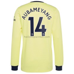 Arsenal Voetbalshirt Pierre-Emerick Aubameyang 14 Uit Tenue 2021-2022 Lange Mouw