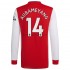 Arsenal Voetbalshirt Pierre-Emerick Aubameyang 14 Thuis Tenue 2021-2022 Lange Mouw