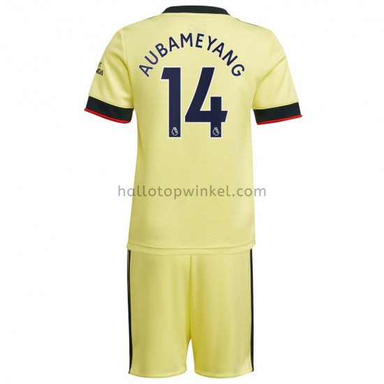 Arsenal Voetbalshirt Pierre-Emerick Aubameyang 14 Kleuters/Kids Uit Tenue 2021-2022 Korte Mouw