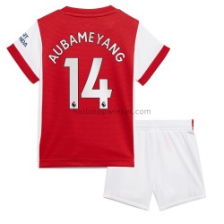 Arsenal Voetbalshirt Pierre-Emerick Aubameyang 14 Kleuters/Kids Thuis Tenue 2021-2022 Korte Mouw