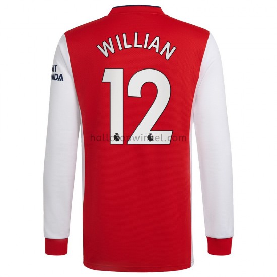 Arsenal Voetbalshirt Willian 12 Thuis Tenue 2021-2022 Lange Mouw