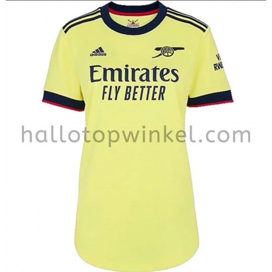 Arsenal Voetbalshirt Dames Uit Tenue 2021-2022 Korte Mouw