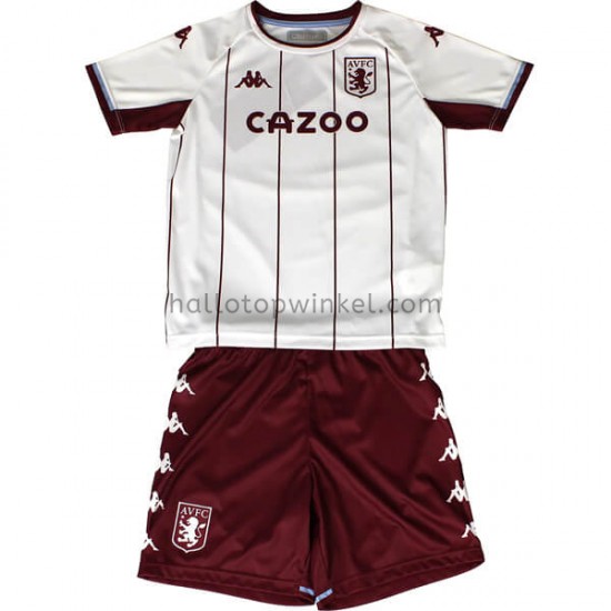 Aston Villa Voetbalshirt Kleuters/Kids Uit Tenue 2021-2022 Korte Mouw