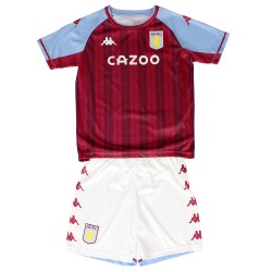 Aston Villa Voetbalshirt Kleuters/Kids Thuis Tenue 2021-2022 Korte Mouw