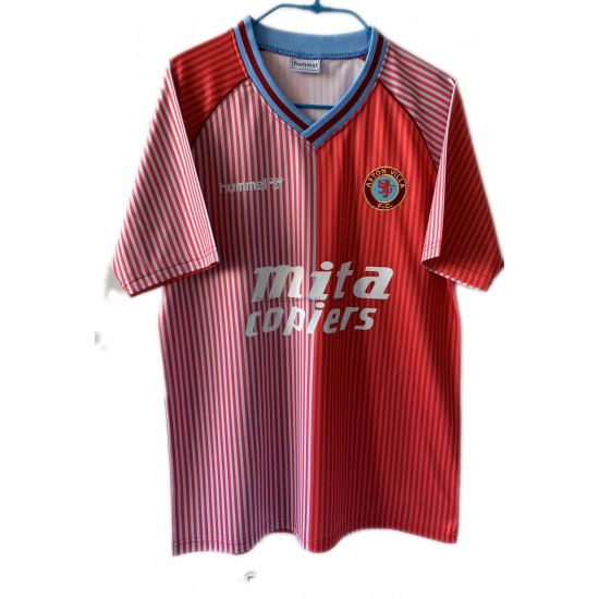 Aston Villa Voetbalshirt Retro Thuis Tenue 1988 Korte Mouw