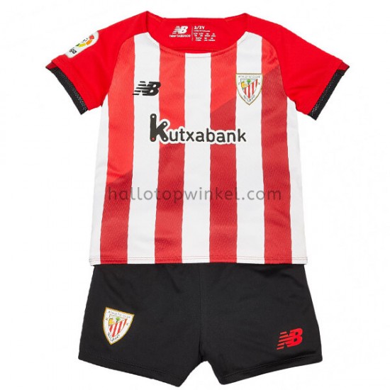 Athletic Bilbao Voetbalshirt Kleuters/Kids Thuis Tenue 2021-2022 Korte Mouw