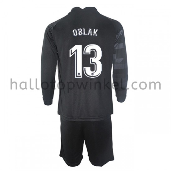 Atlético Madrid Voetbalshirt Doelman Jan Oblak 13 Kleuters/Kids Uit Tenue 2021-2022 Lange Mouw