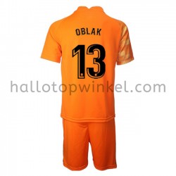 Atlético Madrid Voetbalshirt Doelman Jan Oblak 13 Kleuters/Kids Thuis Tenue 2021-2022 Korte Mouw