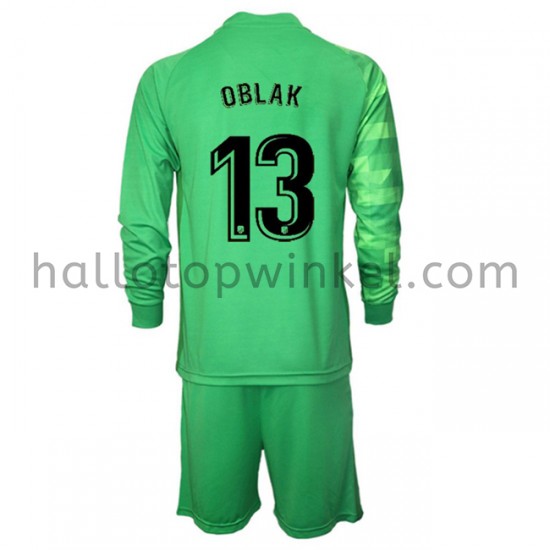 Atlético Madrid Voetbalshirt Doelman Jan Oblak 13 Kleuters/Kids Derde Tenue 2021-2022 Lange Mouw