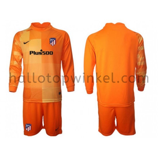 Atlético Madrid Voetbalshirt Doelman Kleuters/Kids Thuis Tenue 2021-2022 Lange Mouw