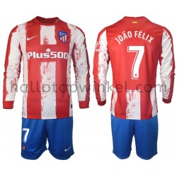 Atlético Madrid Voetbalshirt Joao Felix 7 Kleuters/Kids Thuis Tenue 2021-2022 Lange Mouw