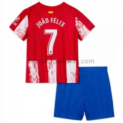 Atlético Madrid Voetbalshirt Joao Felix 7 Kleuters/Kids Thuis Tenue 2021-2022 Korte Mouw