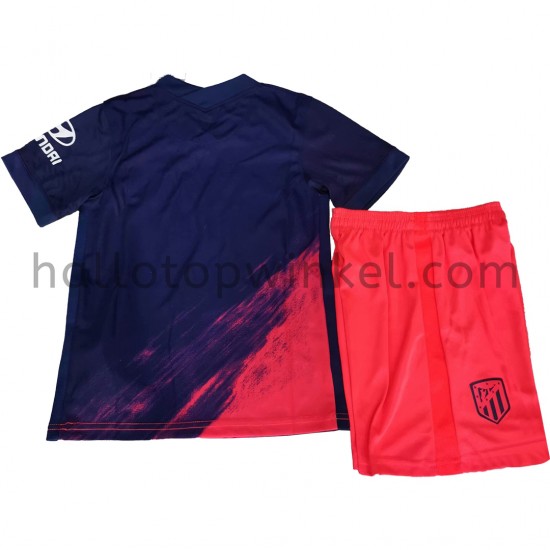 Atlético Madrid Voetbalshirt Kleuters/Kids Uit Tenue 2021-2022 Korte Mouw