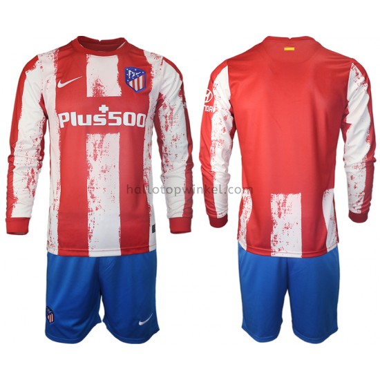 Atlético Madrid Voetbalshirt Kleuters/Kids Thuis Tenue 2021-2022 Lange Mouw