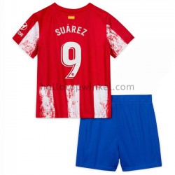 Atlético Madrid Voetbalshirt Luis Suárez 9 Kleuters/Kids Thuis Tenue 2021-2022 Korte Mouw