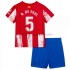 Atlético Madrid Voetbalshirt Rodrigo De Paul 5 Kleuters/Kids Thuis Tenue 2021-2022 Korte Mouw