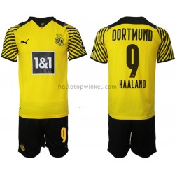 Borussia Dortmund Voetbalshirt Erling Haaland 9 Kleuters/Kids Thuis Tenue 2021-2022 Korte Mouw